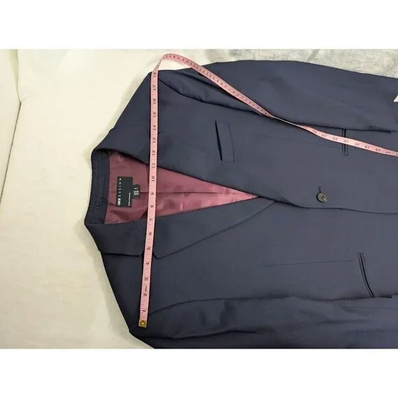 Asos Design Men's size 38" short Navy Blue suit jacket, blazer special occasion - Picture 7 of 8